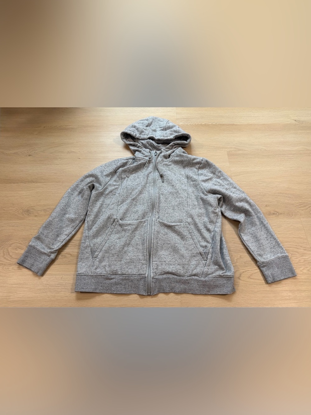 Figs Hoodie Women's Size XL Gray Fleece Sweatshirt Full Zip Jacket